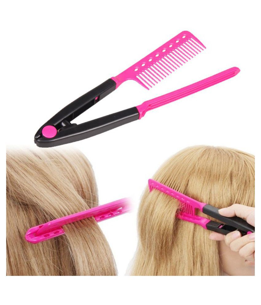 ZXG V Type Hair Straightener Comb DIY Salon Hairdress ( Pink ) - Buy ZXG V Type  Hair Straightener Comb DIY Salon Hairdress ( Pink ) Online at Best Prices  in India on Snapdeal