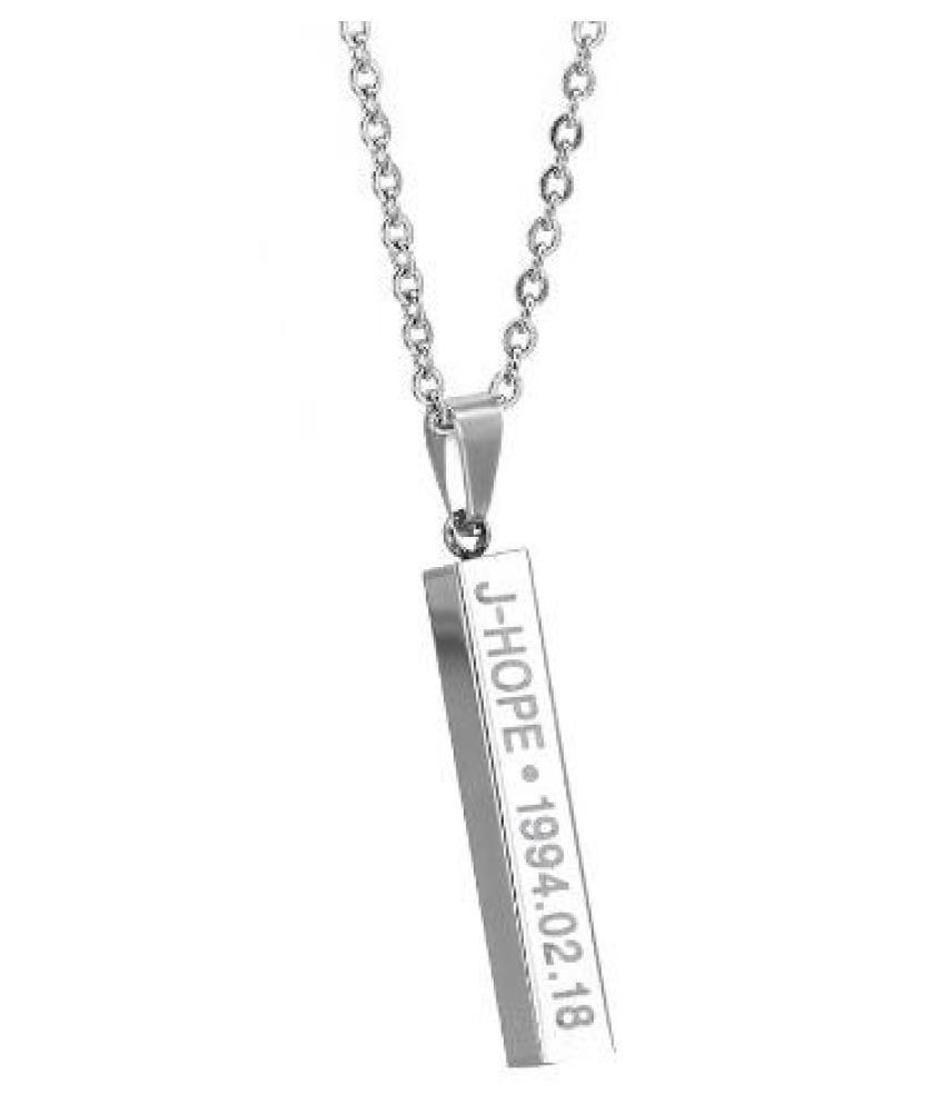 BTS Bangtan Boys Kpop Necklace Long Chain Steel Pendant