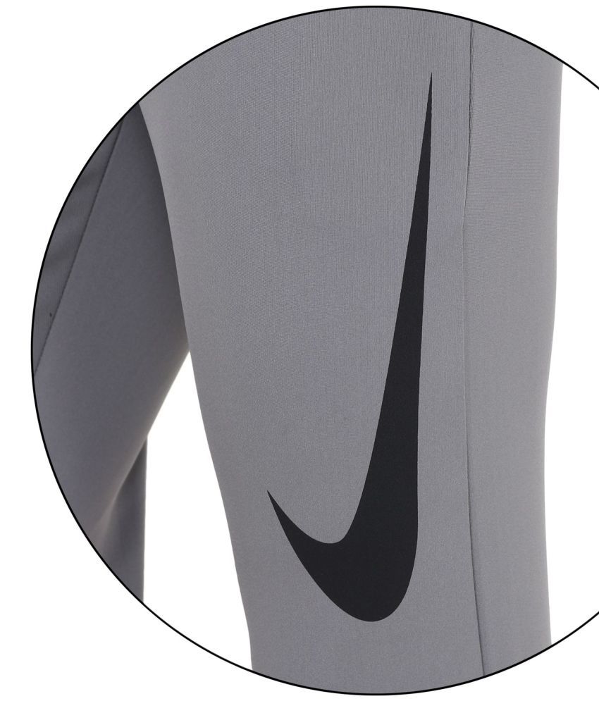 nike grey polyester lycra trackpants