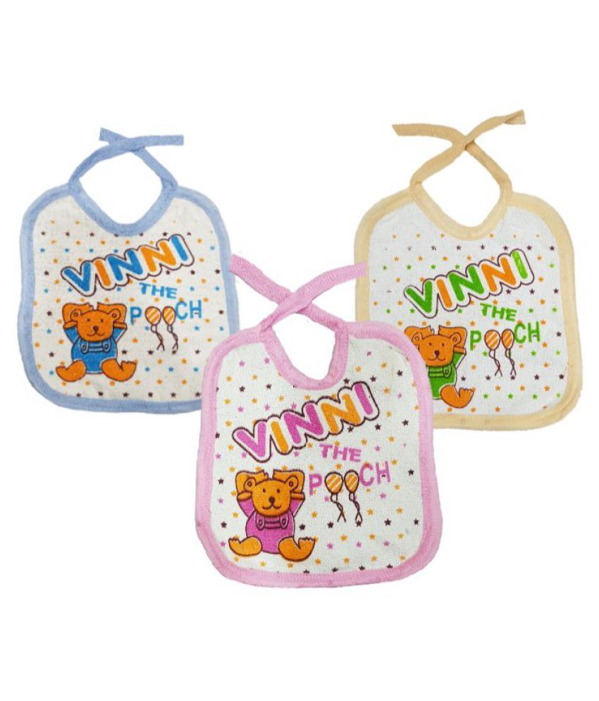 Daily Use pack having 1 baby wrapper, 2 feeding bottle covers, 3 nappies 3 Baby Bibs (Multicolor