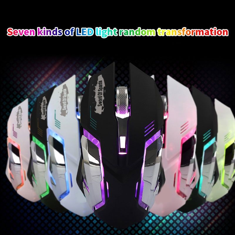 ZXG Gaming Optoelectronic Mouse Polychromatic LED Coo White USB Wired