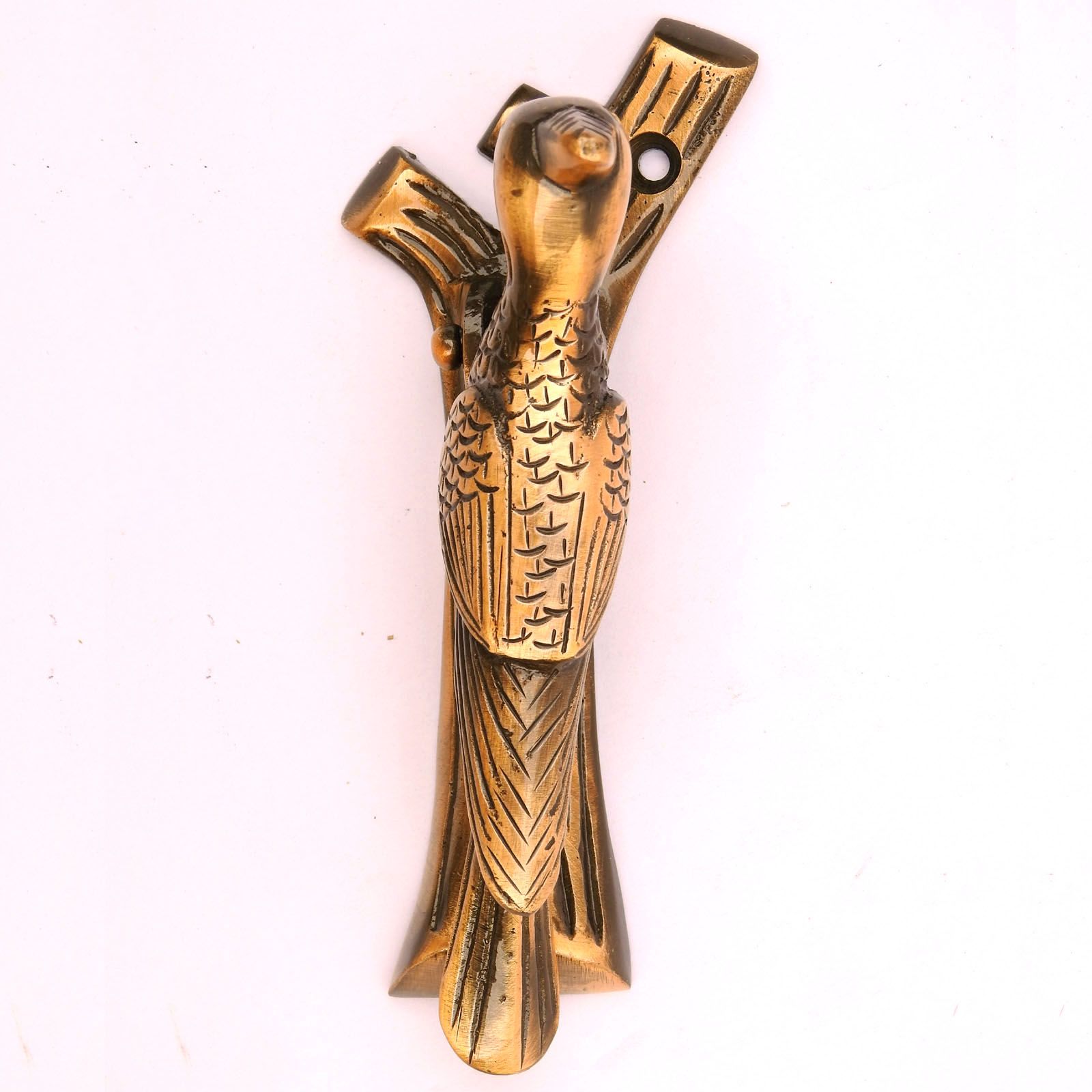 Buy Susajjit Bird (Wood Pecker) Door Knocker Made of Brass Antique
