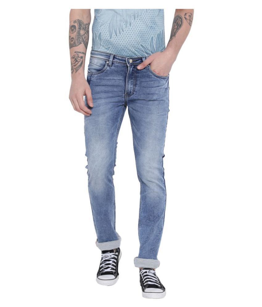     			Duke - Light Blue Cotton Blend Slim Fit Men's Jeans ( Pack of 1 )