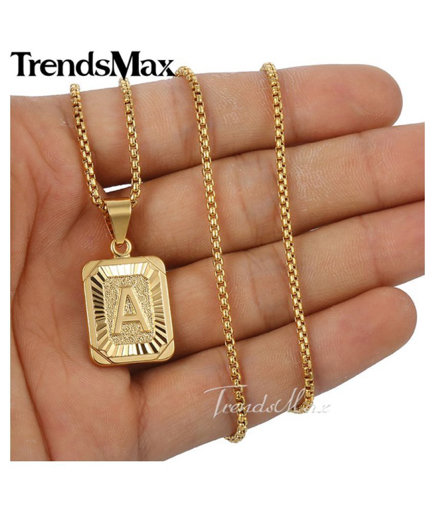 Trendsmax Mens Women Chain Letter 