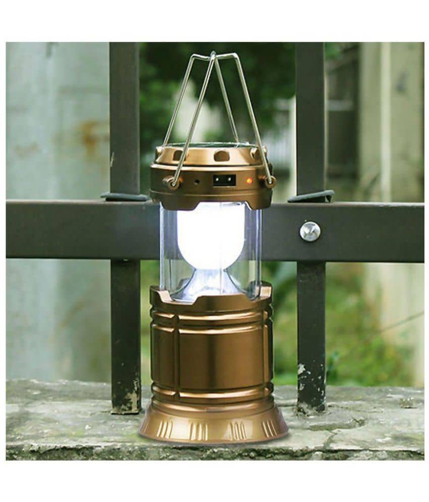 SJ 5W Flashlight Torch Rechargeable Solar Camping Lantern Power Bank
