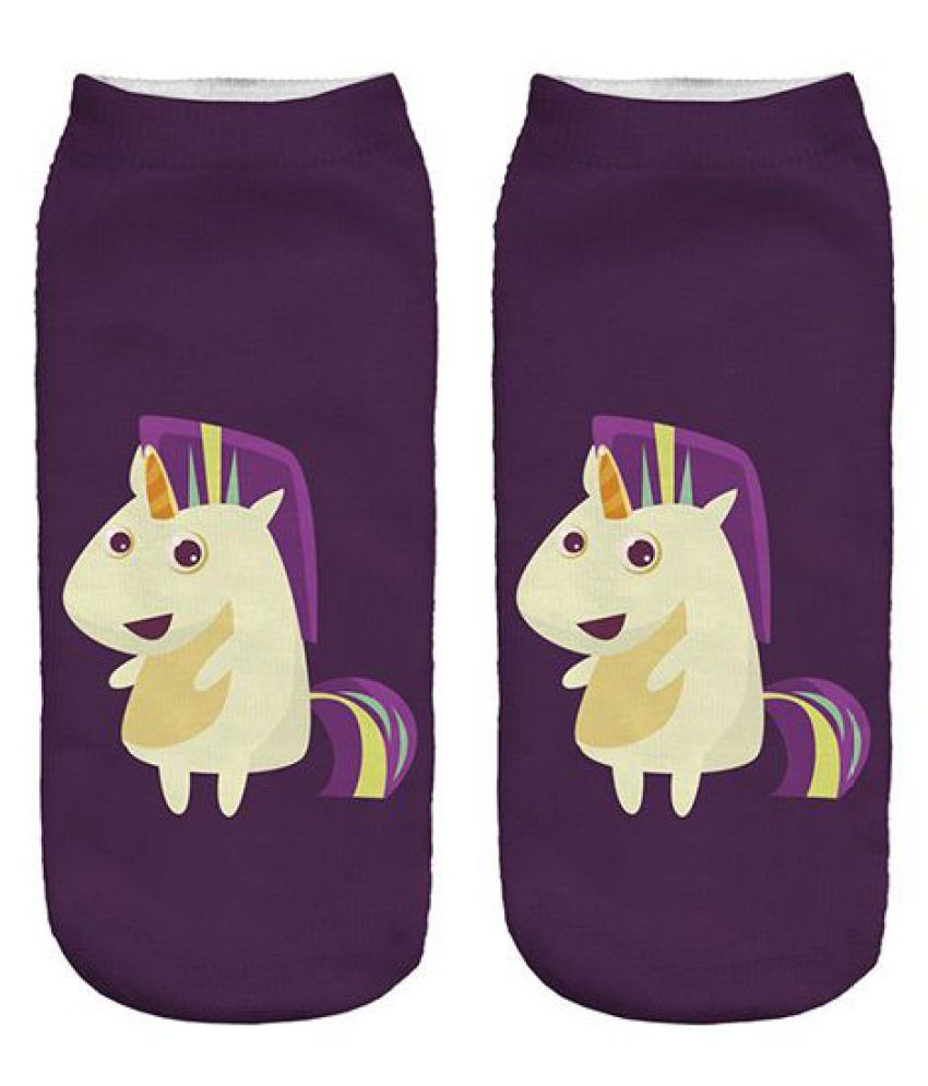 purple unicorn socks
