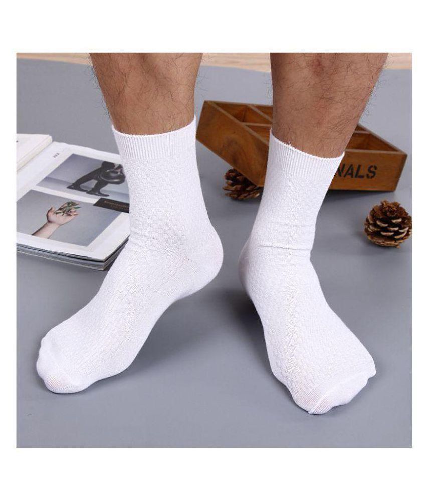 Random Color Bamboo Comfortable Men Fiber Socks Casual Business Anti ...