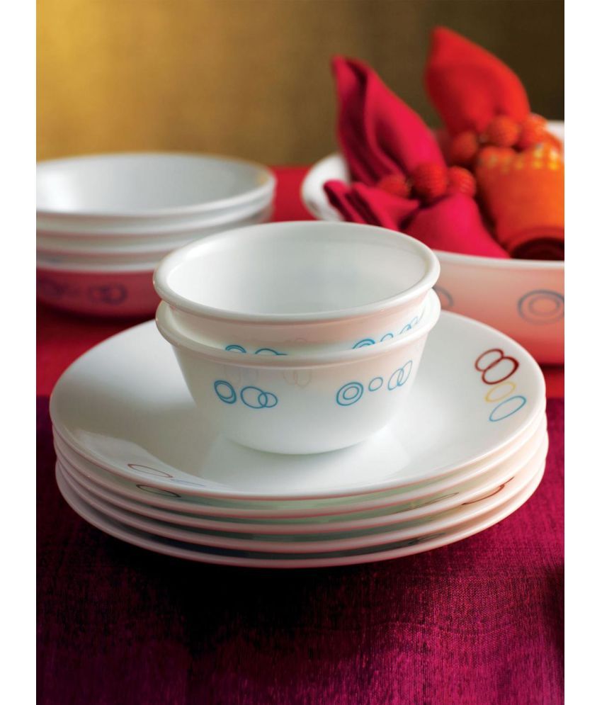 Corelle Circles Glass Dinner Set of 12 Pieces Buy Online at Best Price