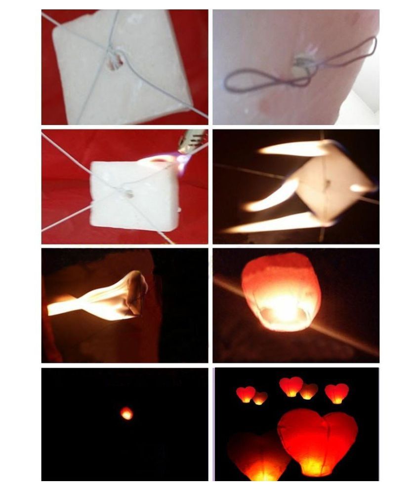 Cute Love Heart Sky Lantern Flying Wishing Lamp Kongming Lantern