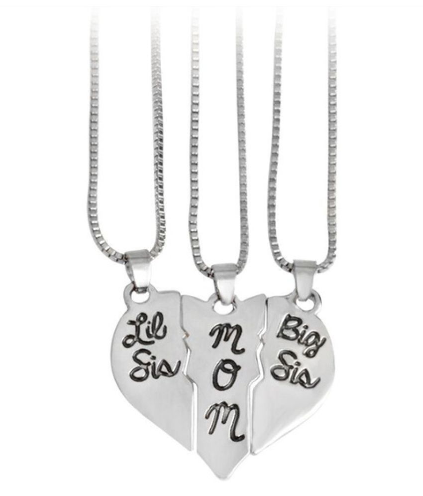 3pcs/set Love Necklace Mother Daughters Children Birthday Family Special Gifts 