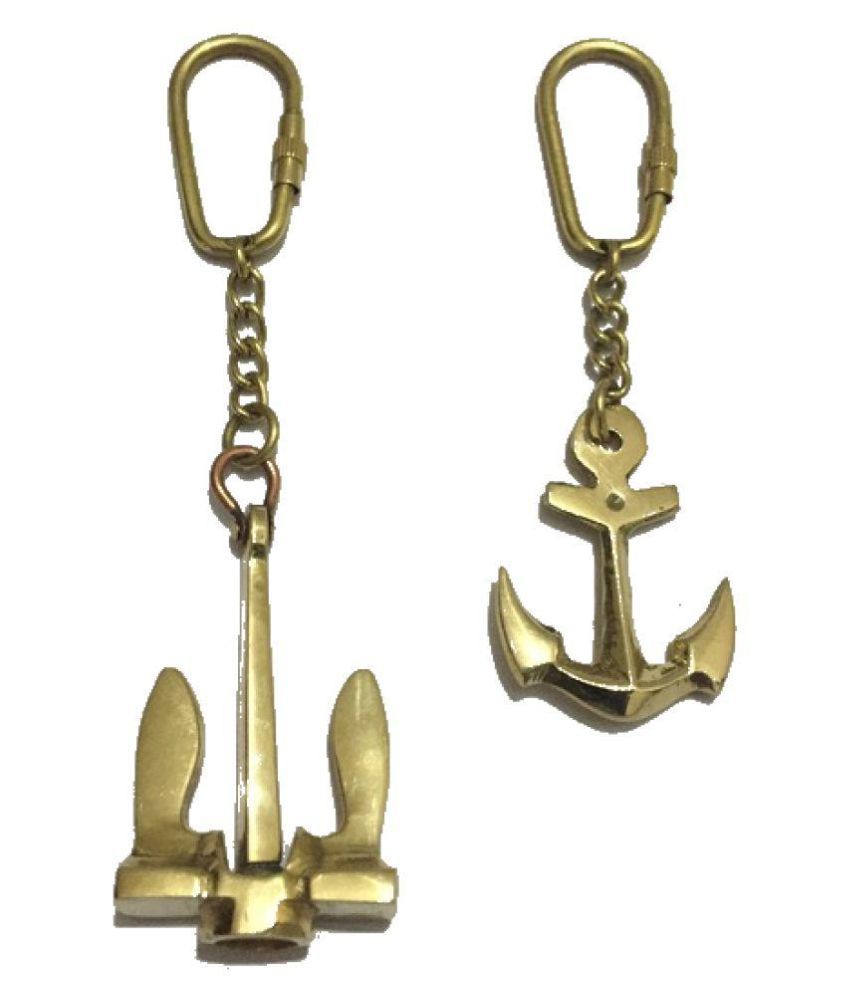 Nautical Brass Anchor KeychainSet of 2 Buy Online at Low Price in