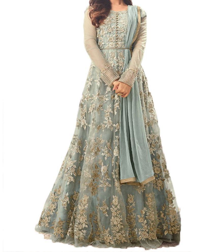 grey ethnic wear