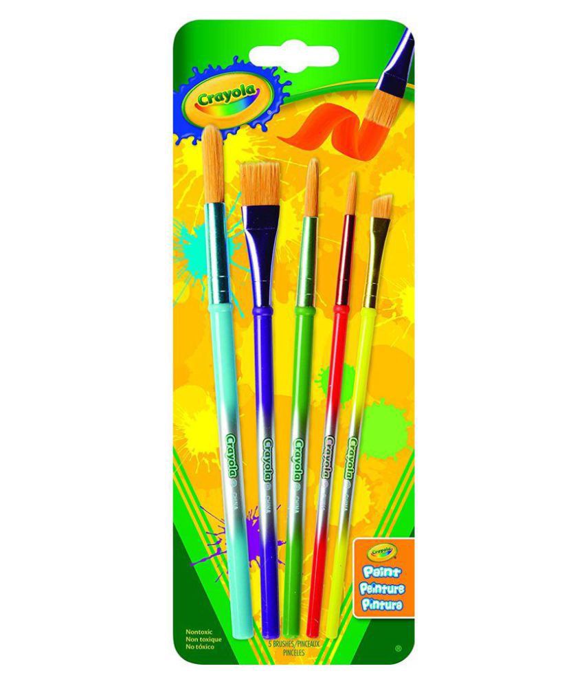Crayola; Paint Brush Set; 5 ct.; Arts and Crafts, Variety of Shapes and Sizes