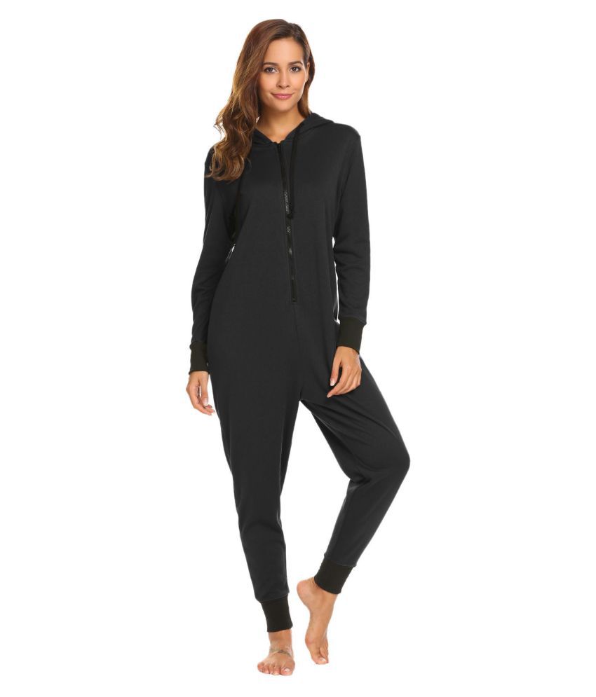 Buy Generic Cotton Pajamas - Black Online at Best Prices in India ...