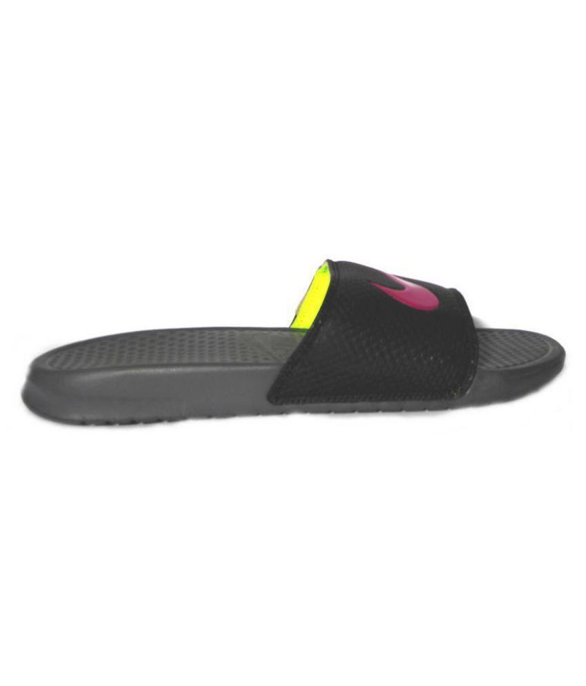 nike grey flip flops