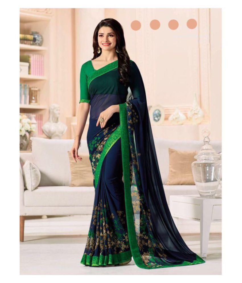     			Gazal Fashions - Multicolor Chiffon Saree With Blouse Piece (Pack of 1)