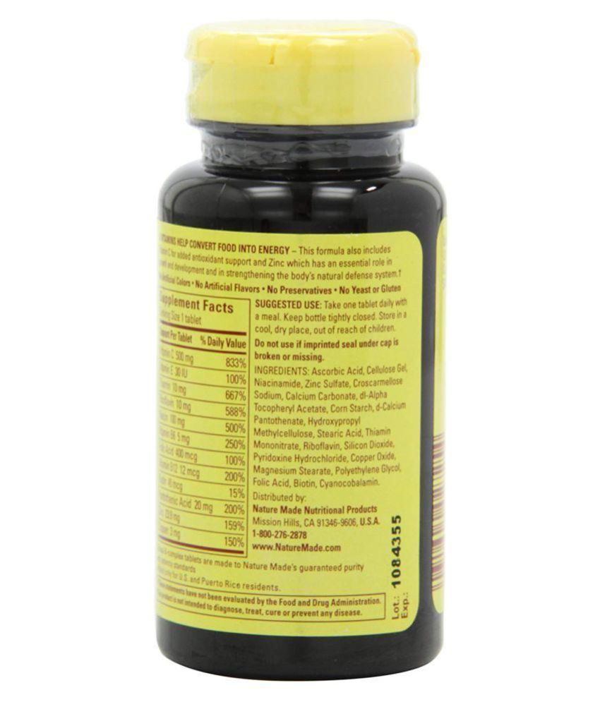 Nature Made Stress B-Complex With Vitamin C Tablets 1 gm ...
