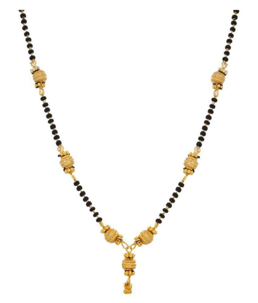 The Luxor Alloy Gold Plating Black Coloured Mangalsutra ( MS-1347 ...
