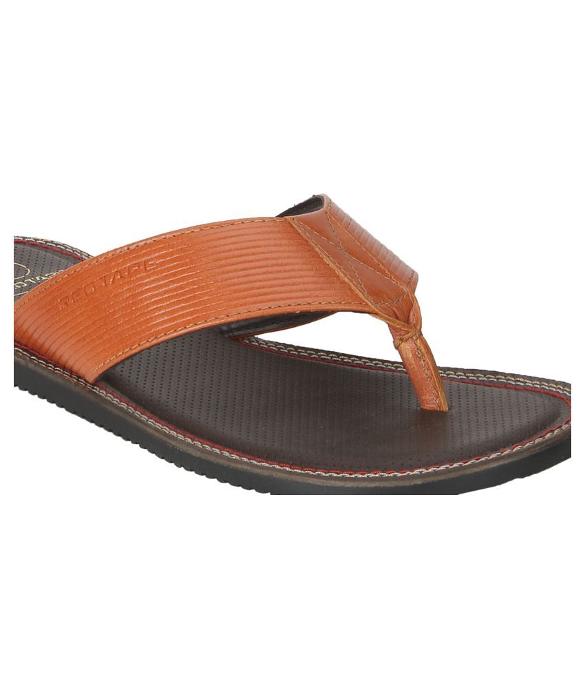 red tape thong sandals