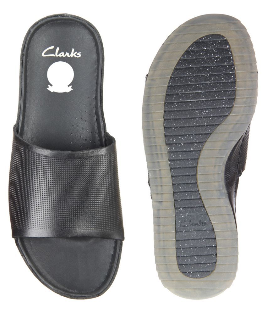 Clarks Black Daily Slippers Price in India- Buy Clarks Black Daily