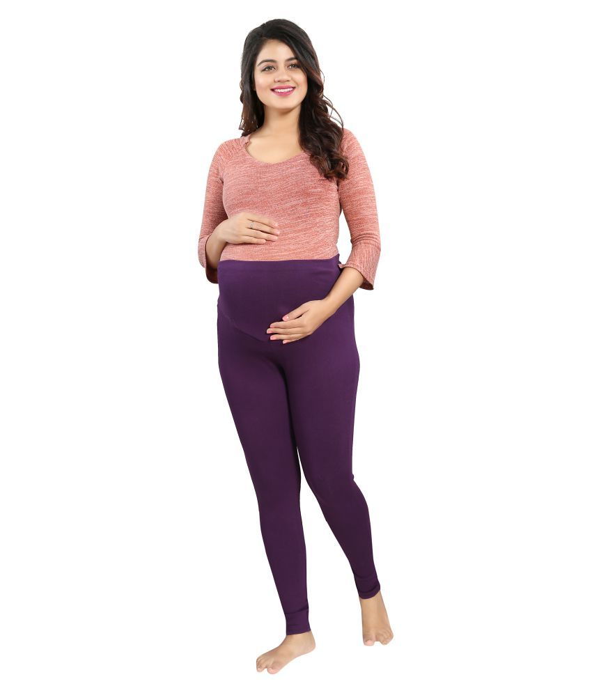 Mamma's Maternity Purple Cotton Lycra 