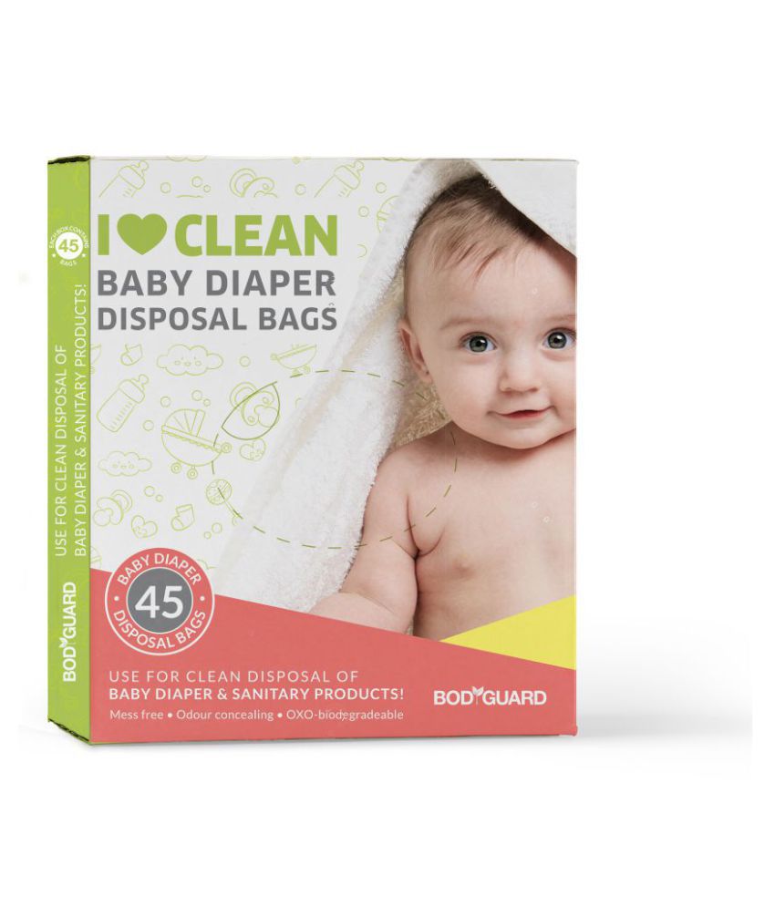     			BodyGuard Green Plastic Diaper Bag ( 40 cm