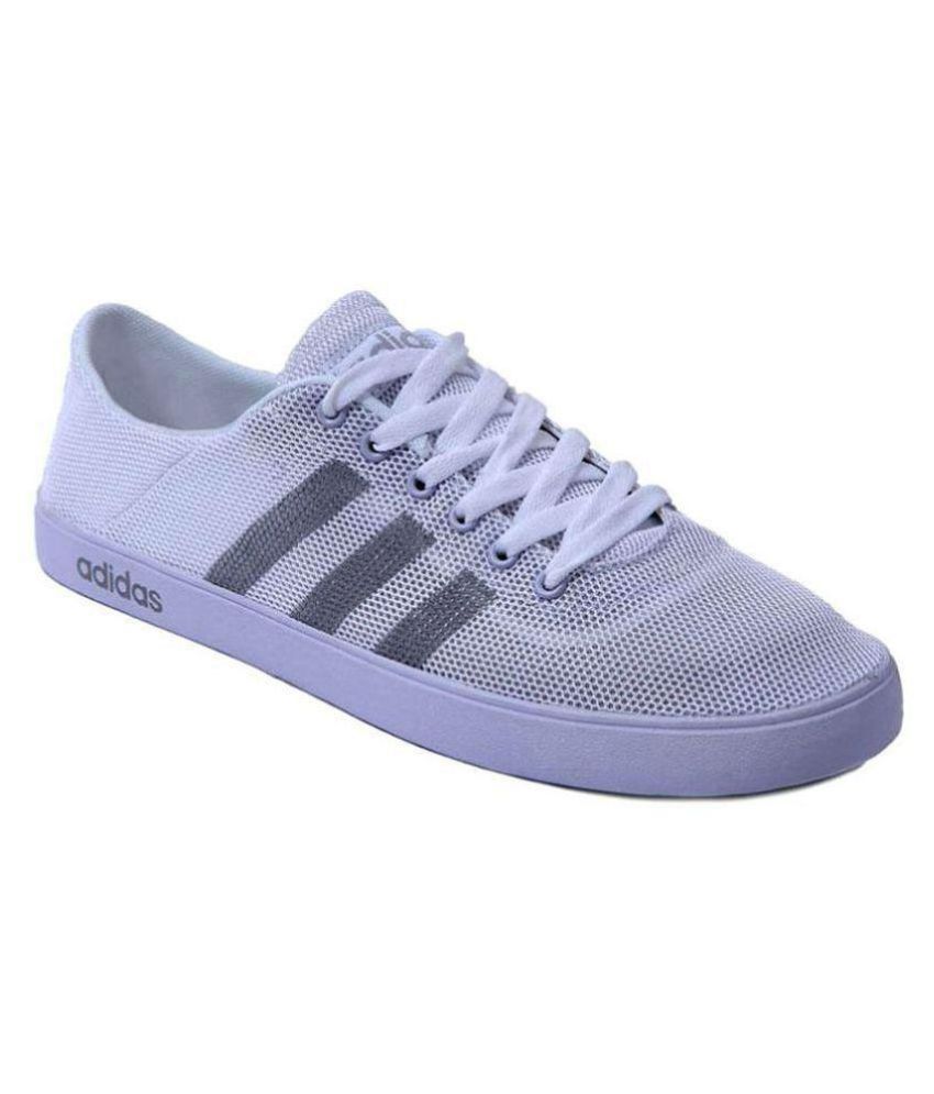 adidas neo white casual shoes