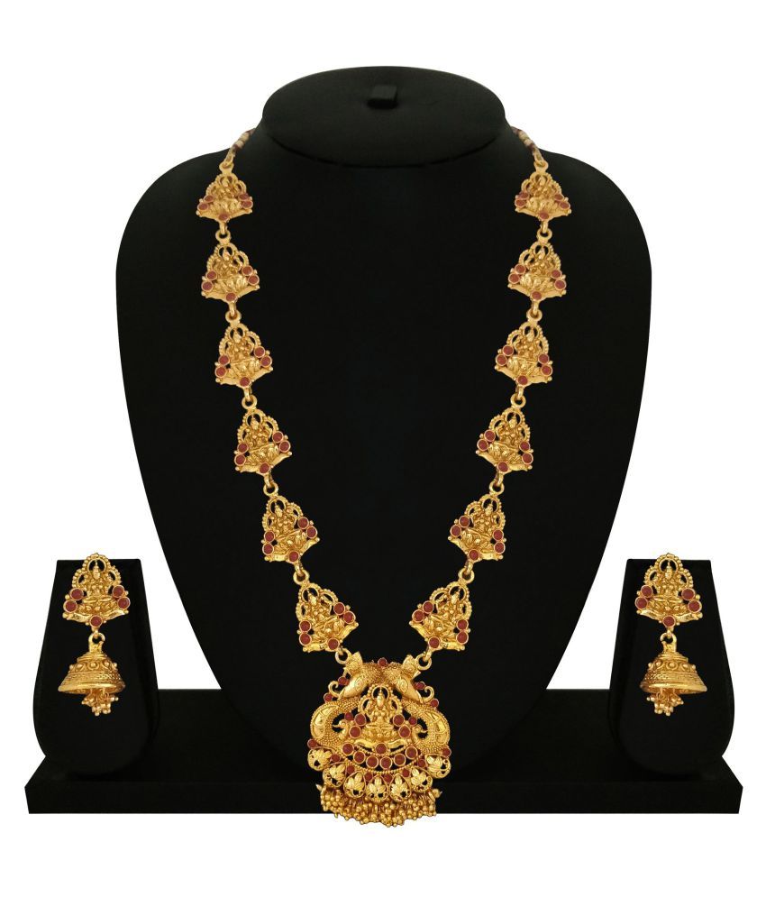 Gold Touch Indian Traditional Temple Jewelry of God Laxmi Necklace Set ...