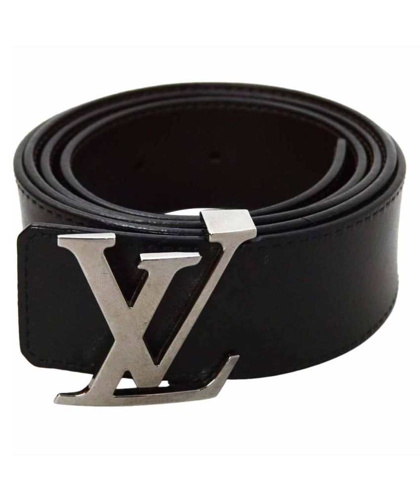 LV Belt Black Leather Formal Belt - Pack of 1: Buy Online at Low Price in India - Snapdeal