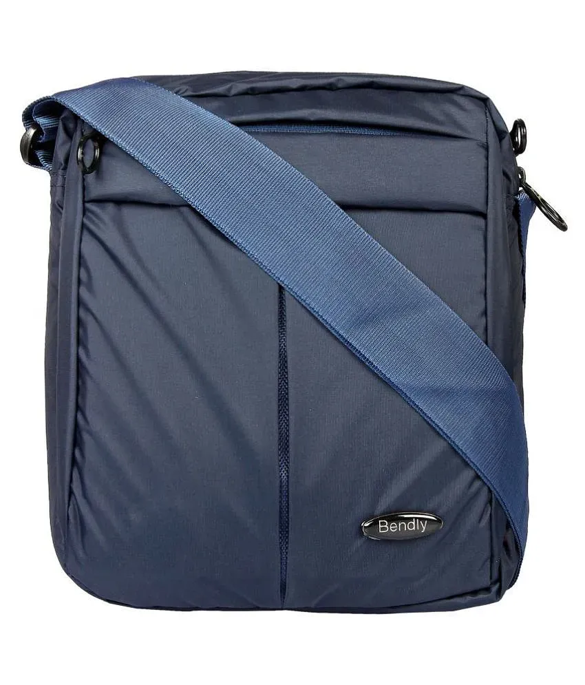 Buy Blue Polyester Messenger Bag online