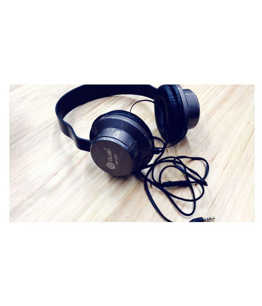 Bluei HP203 BASS SOUND universal compatibility Over Ear Wired Headphones With Mic