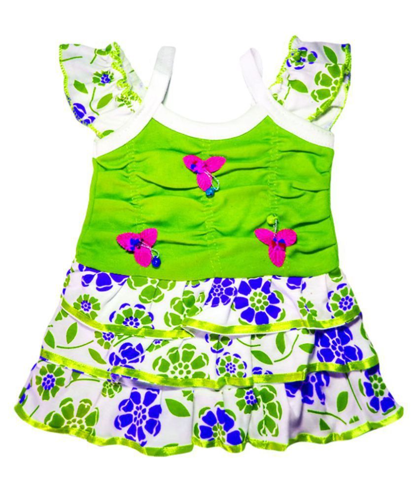 red and green frock