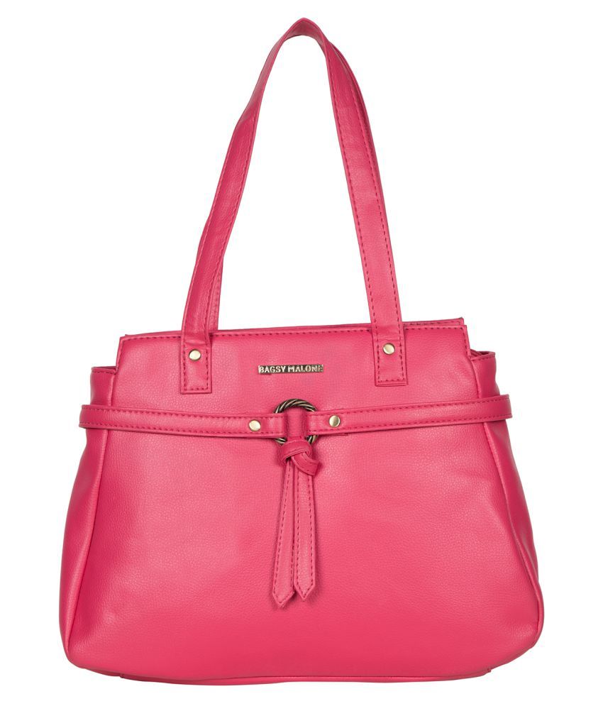 Bagsy Malone Pink Faux Leather Shoulder Bag - Buy Bagsy Malone Pink ...