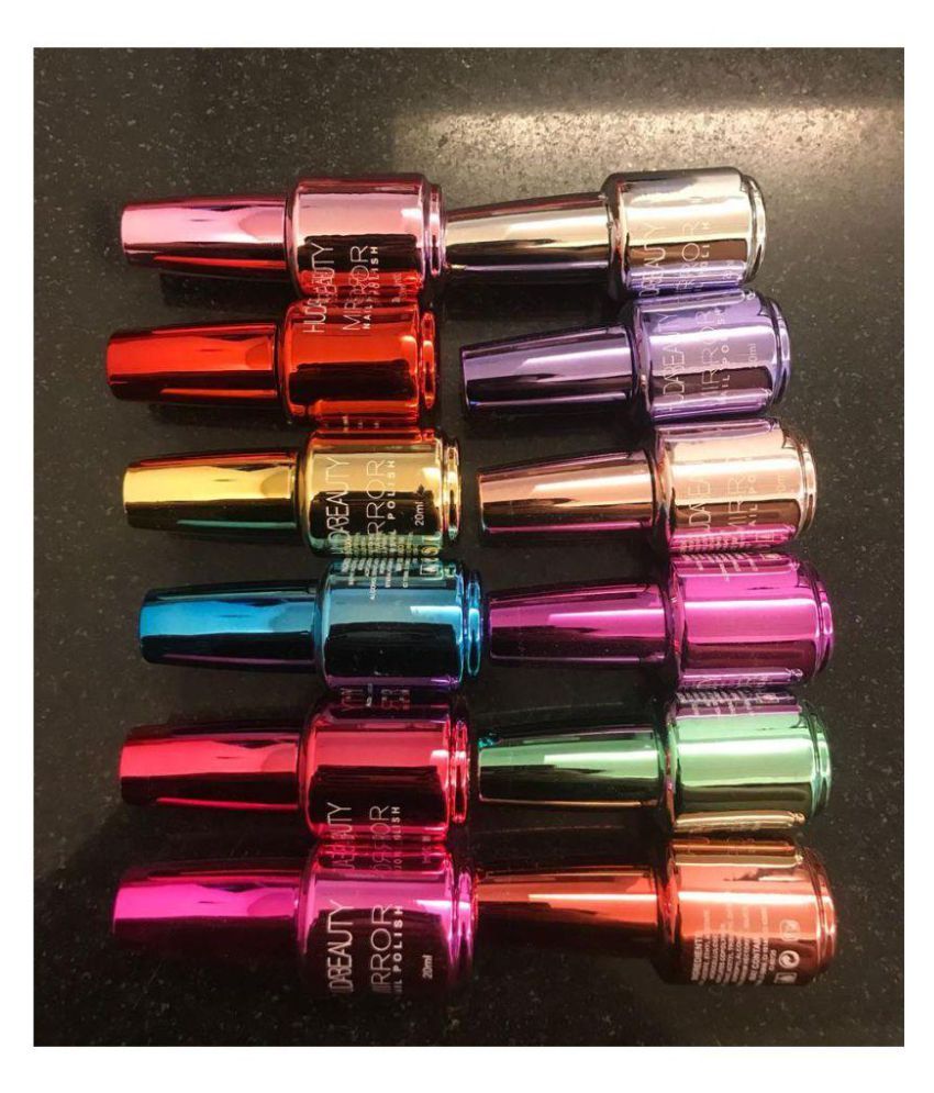 Huda Beauty Nail Polish Mirror Set Of 12 - 3 ml: Buy Huda Beauty Nail  Polish Mirror Set Of 12 - 3 ml at Best Prices in India - Snapdeal