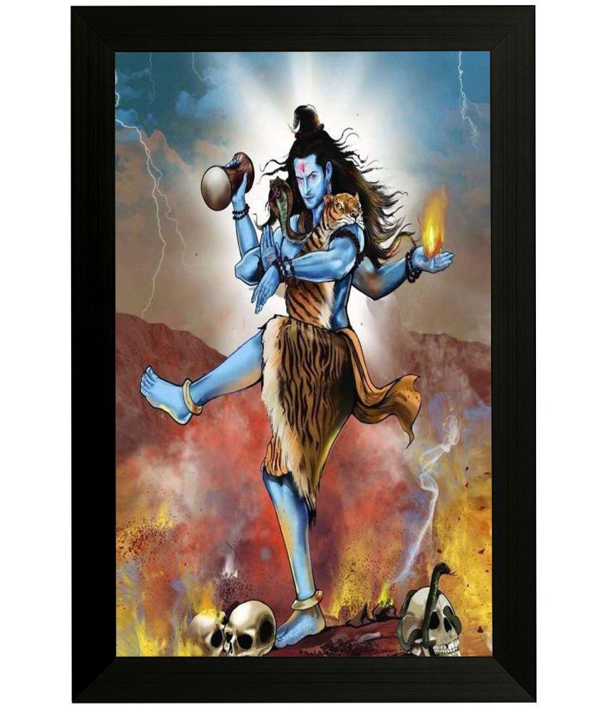Style as Fashion Angry Shiva MDF Painting With Frame: Buy Style as ...