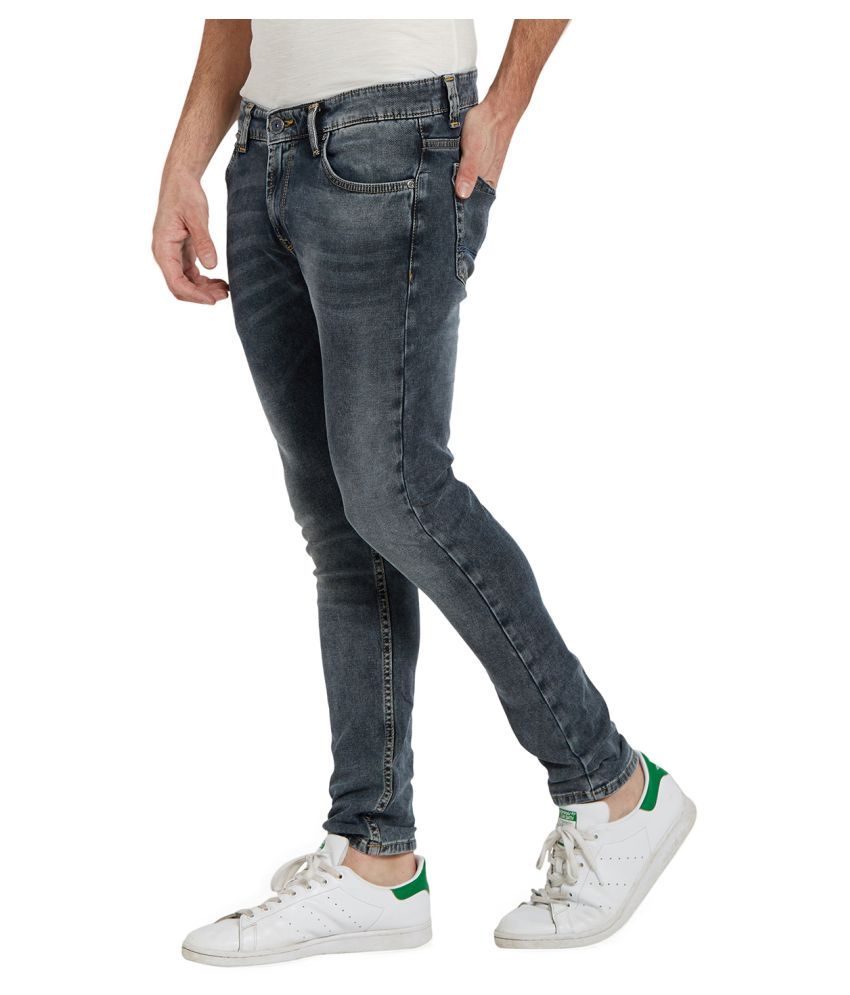 mens blue super skinny jeans