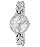 Buccachi Analouge Silver Dial Watch Water Resistant Silver Color Strap Watches for Women/Ladies/Girls