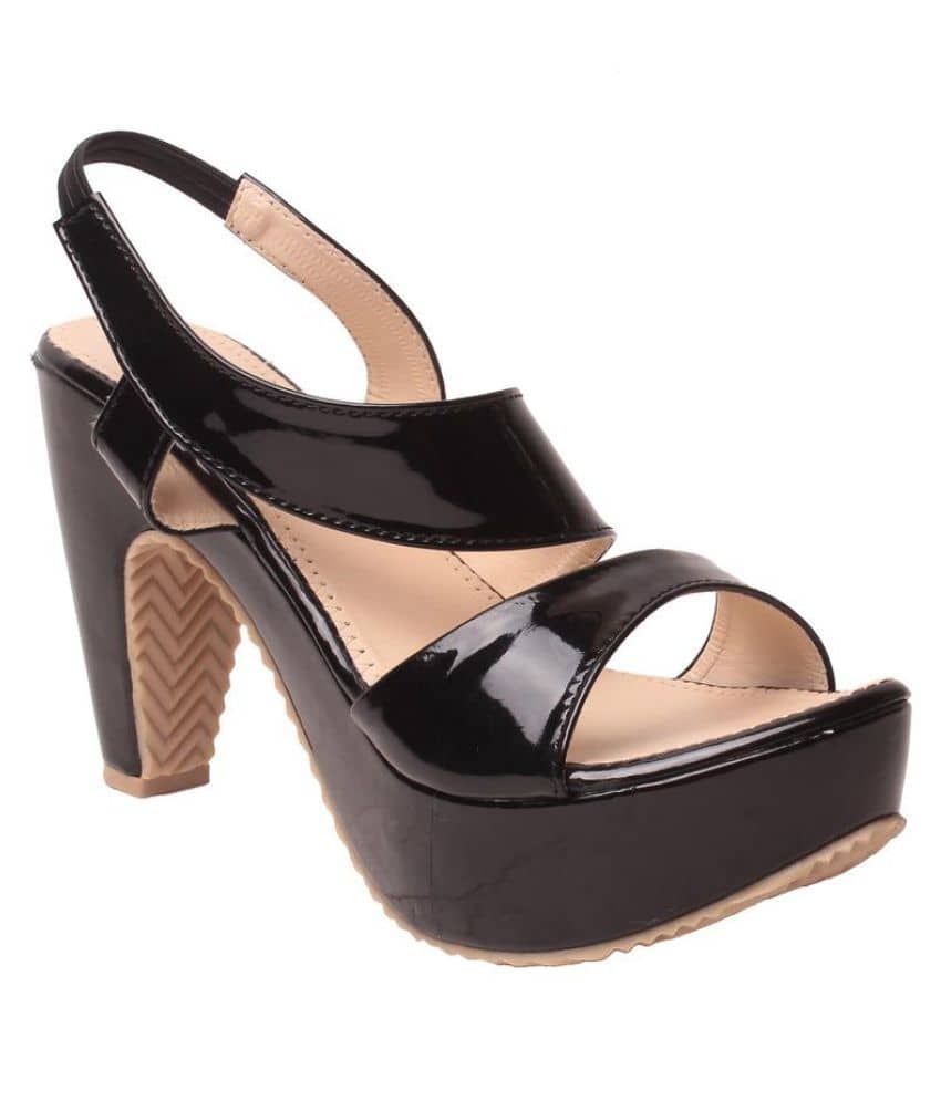 black heels block heels