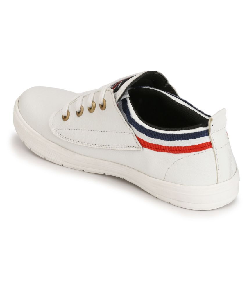 smart casual white sneakers