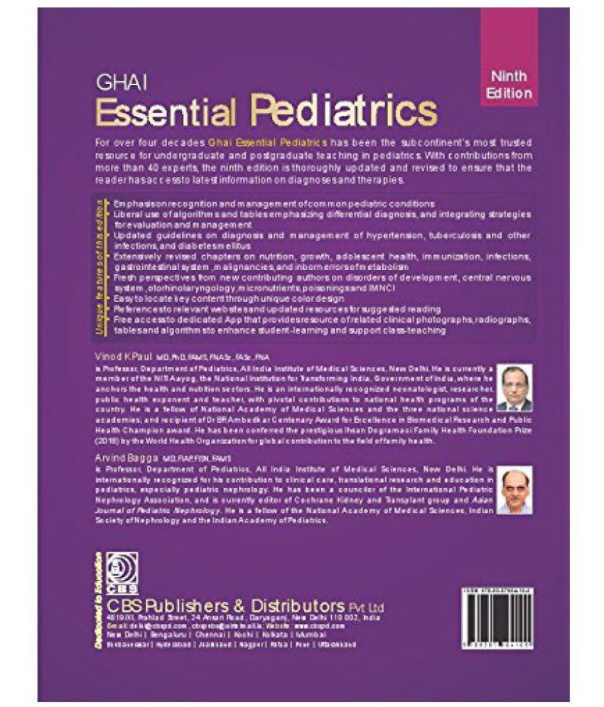 Ghai Essential Pediatrics 9th Edition By Vinod K Paul And Arvind Bagga