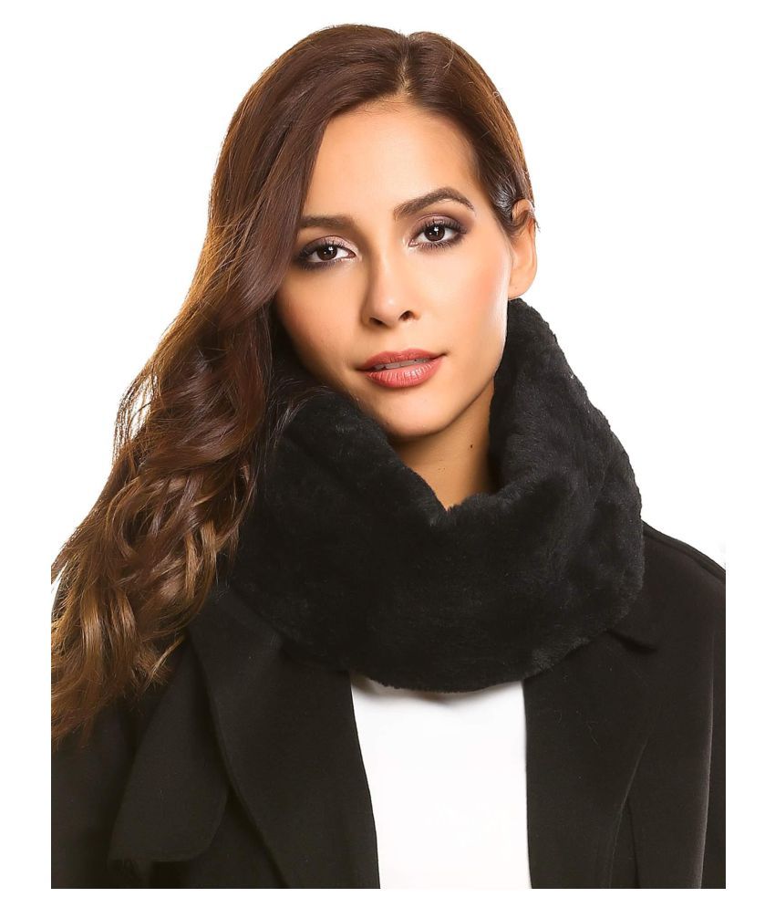 black fur neck warmer