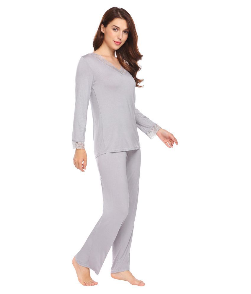 Buy Generic Cotton Pajamas - Black Online at Best Prices in India ...