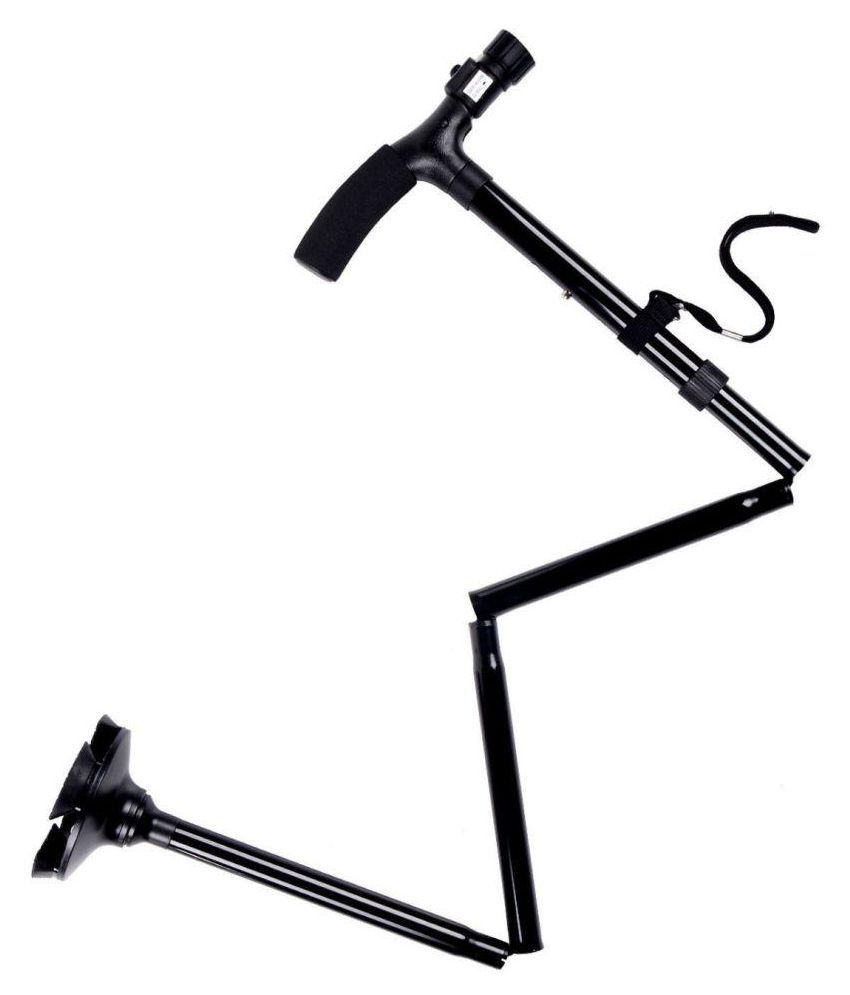 Ace Distributors Folding Trust Cane With Torch Height Adjustable