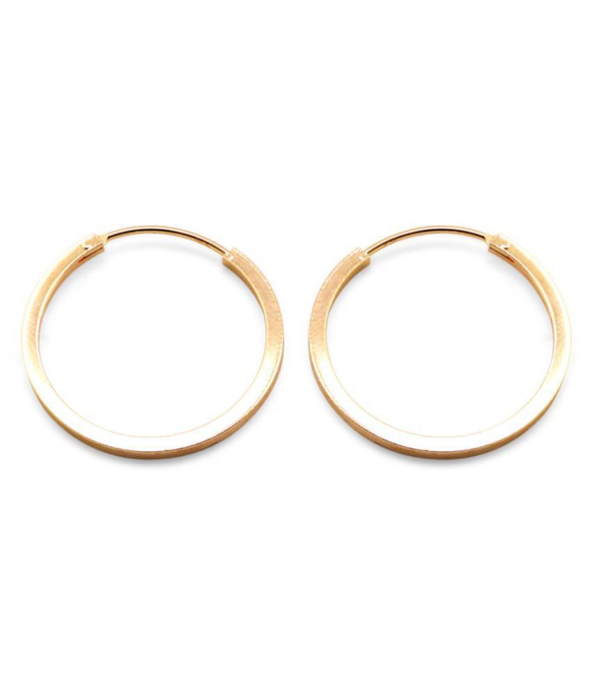 Diva Rose Golden Hoop Earrings
