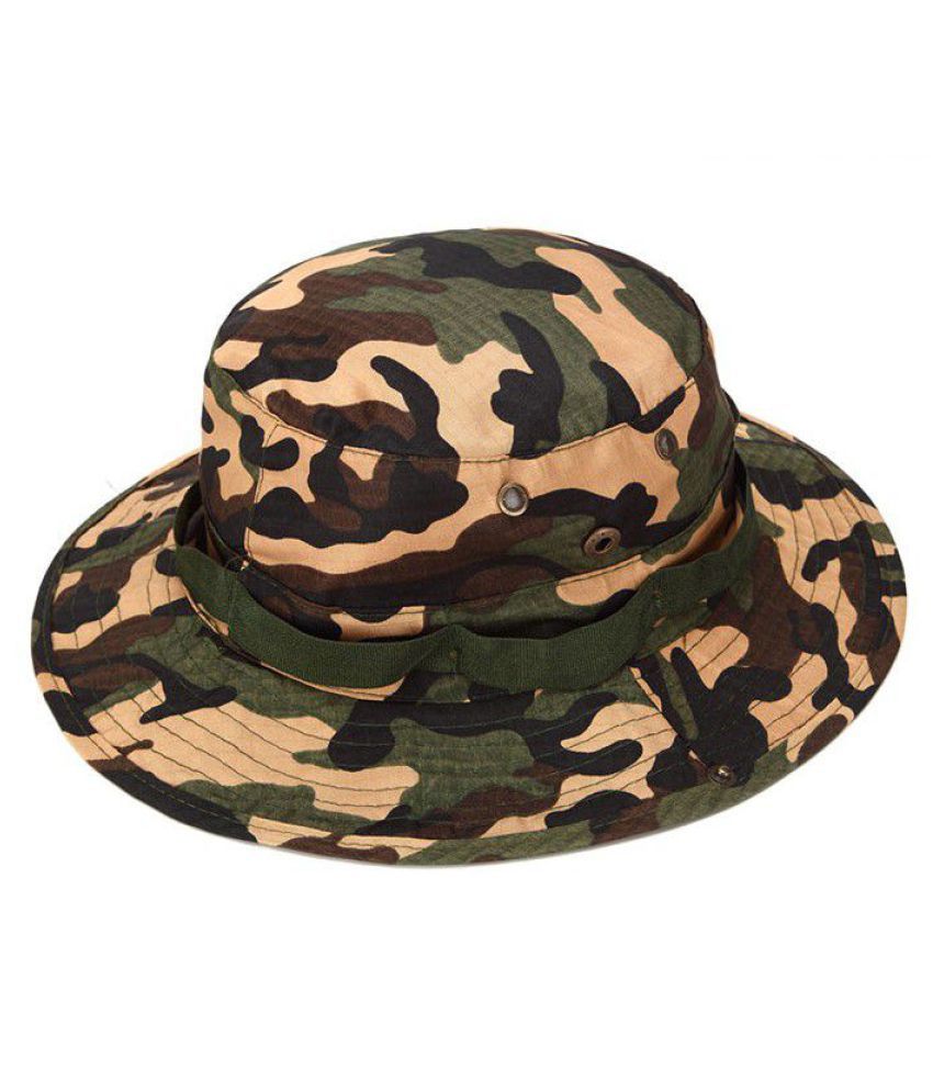 Outdoor Wide-Brim Army/Military Bucket Cap Bonnie Camo Hat - Buy Online ...