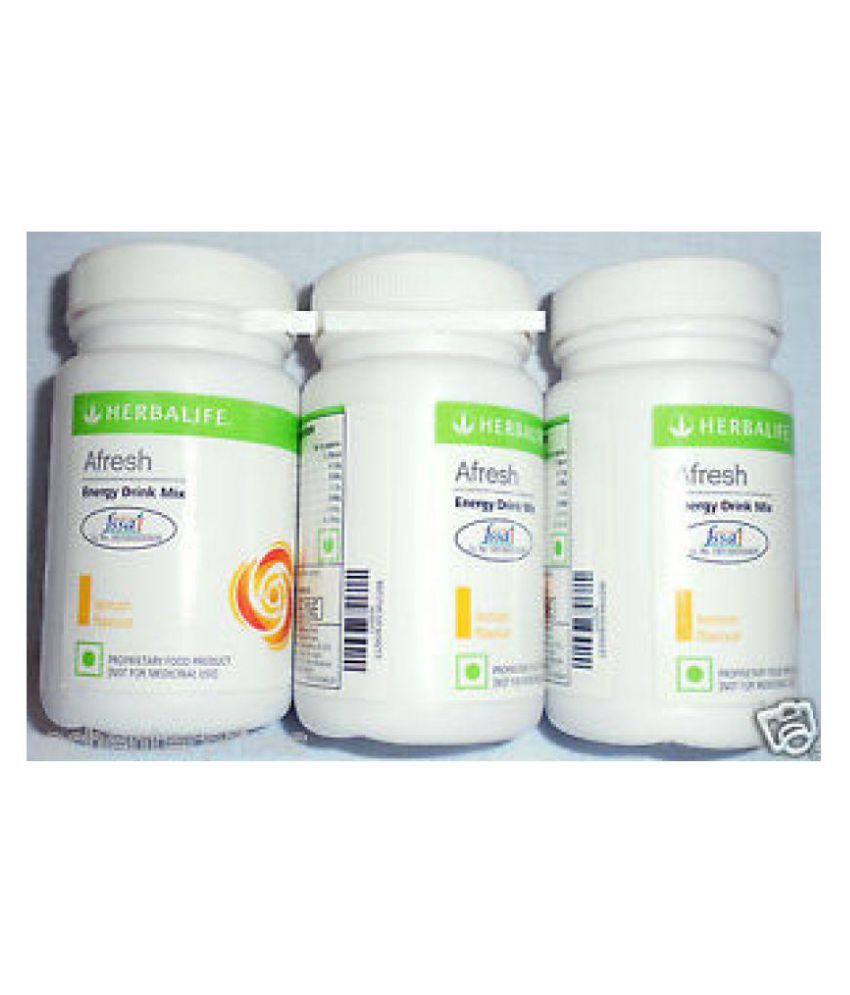 Herbalife Afresh Energy Drink Mix Pack of 3 (Lemon) 50 gm Fruit Pack