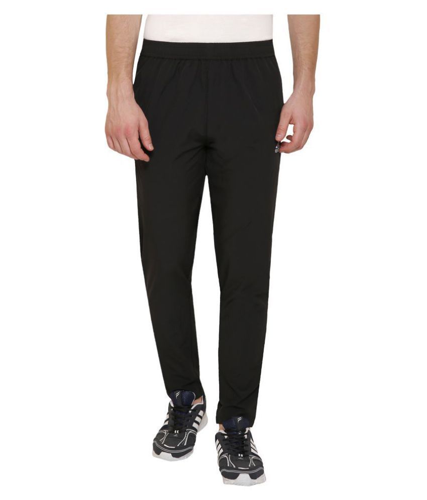 adidas black polyester lycra track pant