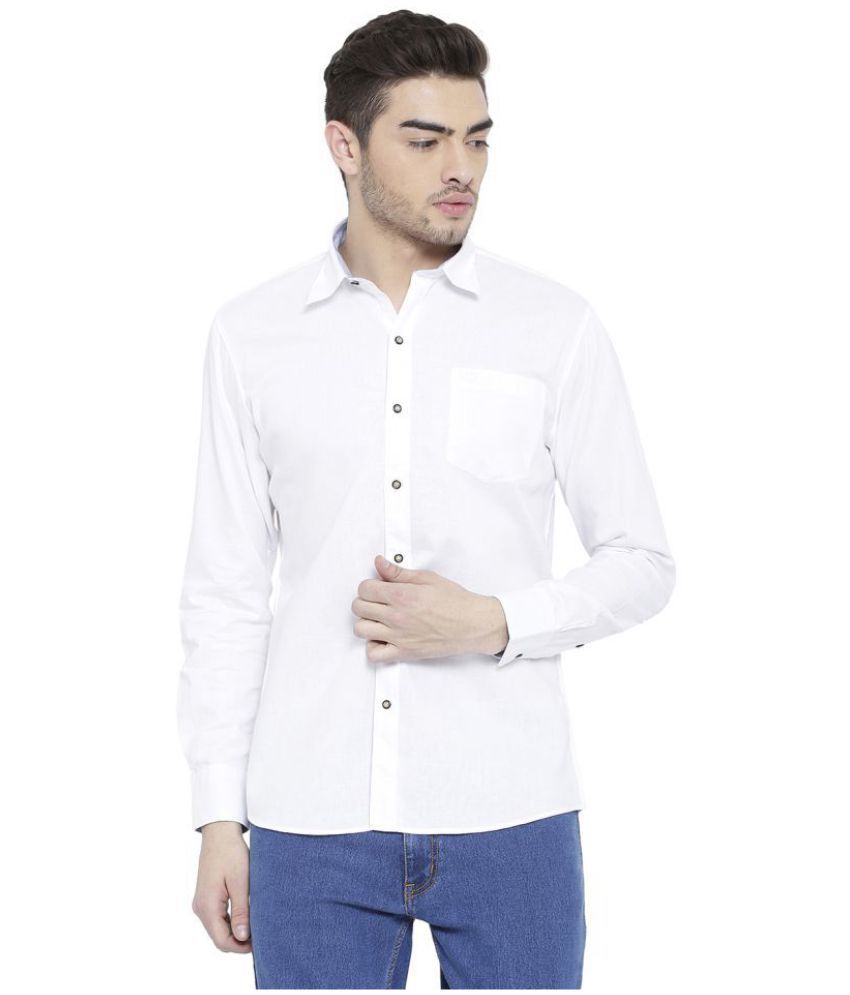 Duke White Slim Fit Shirt - Buy Duke White Slim Fit Shirt Online at ...