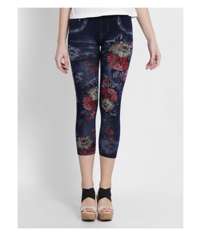 Camey Girls Printed Denim Stretchable Jegging/Legging Buy Camey Girls