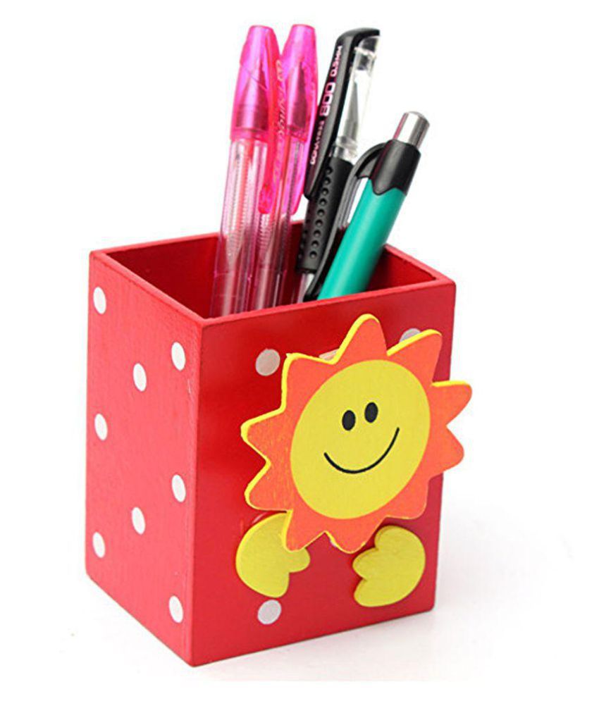 Colorful Cute Cartoon and Animal Wooden Pen Holders Box: Buy Online at Best  Price in India - Snapdeal